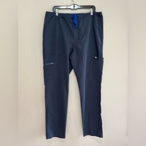 FIGS Men’s Cairo Cargo Straight Leg Scrub Pants RARE Dusty Blue PO# 2359, XL